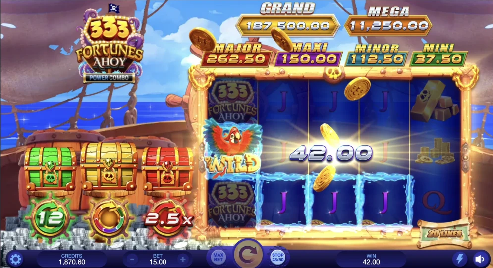 333 Fortunes Ahoy Power Combo demo