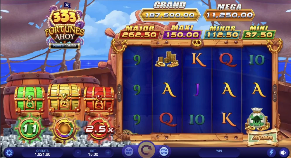 333 Fortunes Ahoy Power Combo