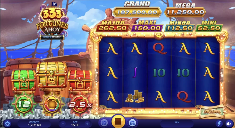 333 Fortunes Ahoy Power Combo