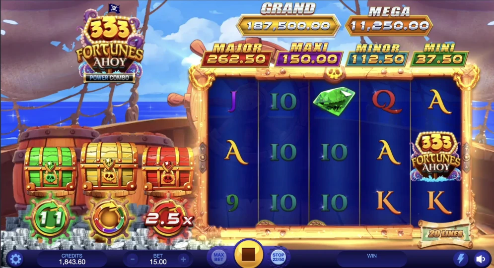 333 Fortunes Ahoy Power Combo