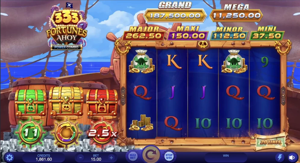 333 Fortunes Ahoy Power Combo Slot