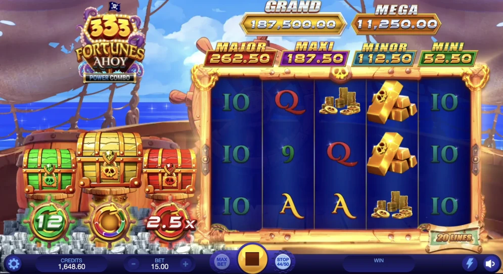 333 Fortunes Ahoy Power Combo Slot