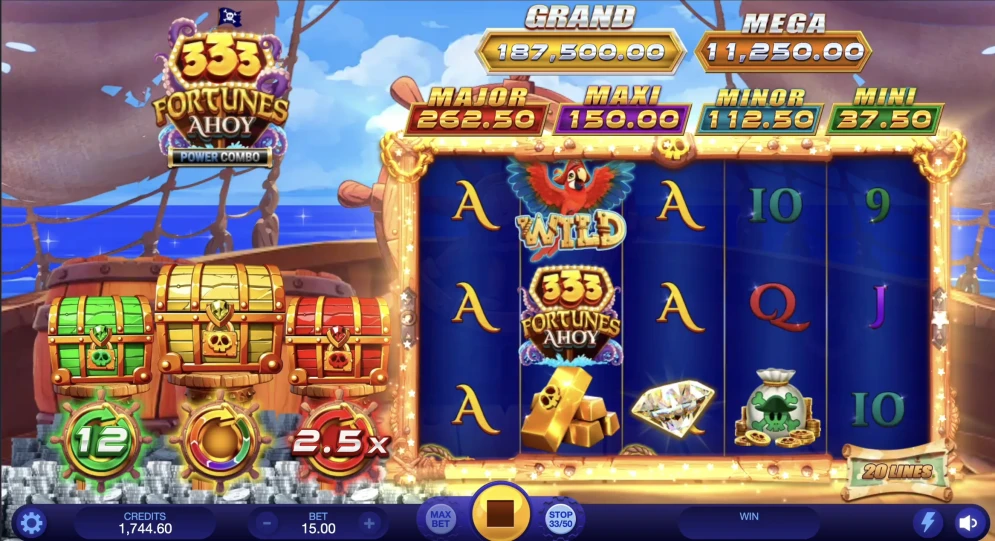 333 Fortunes Ahoy Power Combo Slot